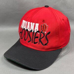 Vtg Indiana Hoosiers NCAA Snap Back Hat Falcon Red Trucker Athletic College Mens